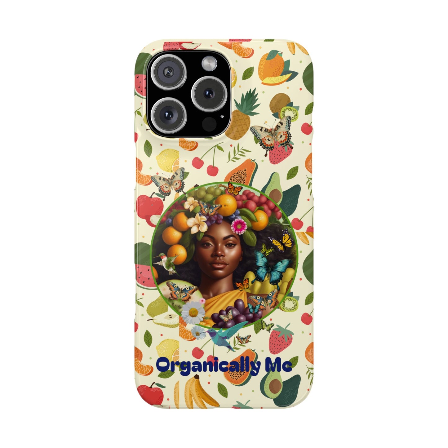 Organically Me Fruit & Veggie Queen Plant Garden Snap Phone Case with Black Woman, for iPhone and Android