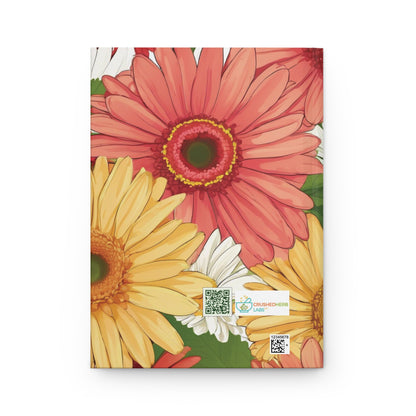 100% Organic Gerber Joy2 Plant Garden & Vegan Hardcover Journal, Matte 150 pages, May be PERSONALIZED