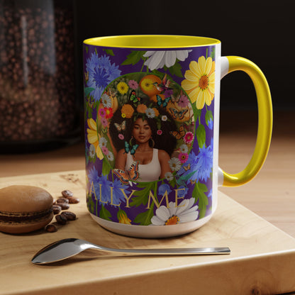 100% Organic Blue Gwen Plant Garden Vegan Ceramic Plant Mug with (11 or 15 oz) 8 Color Combos