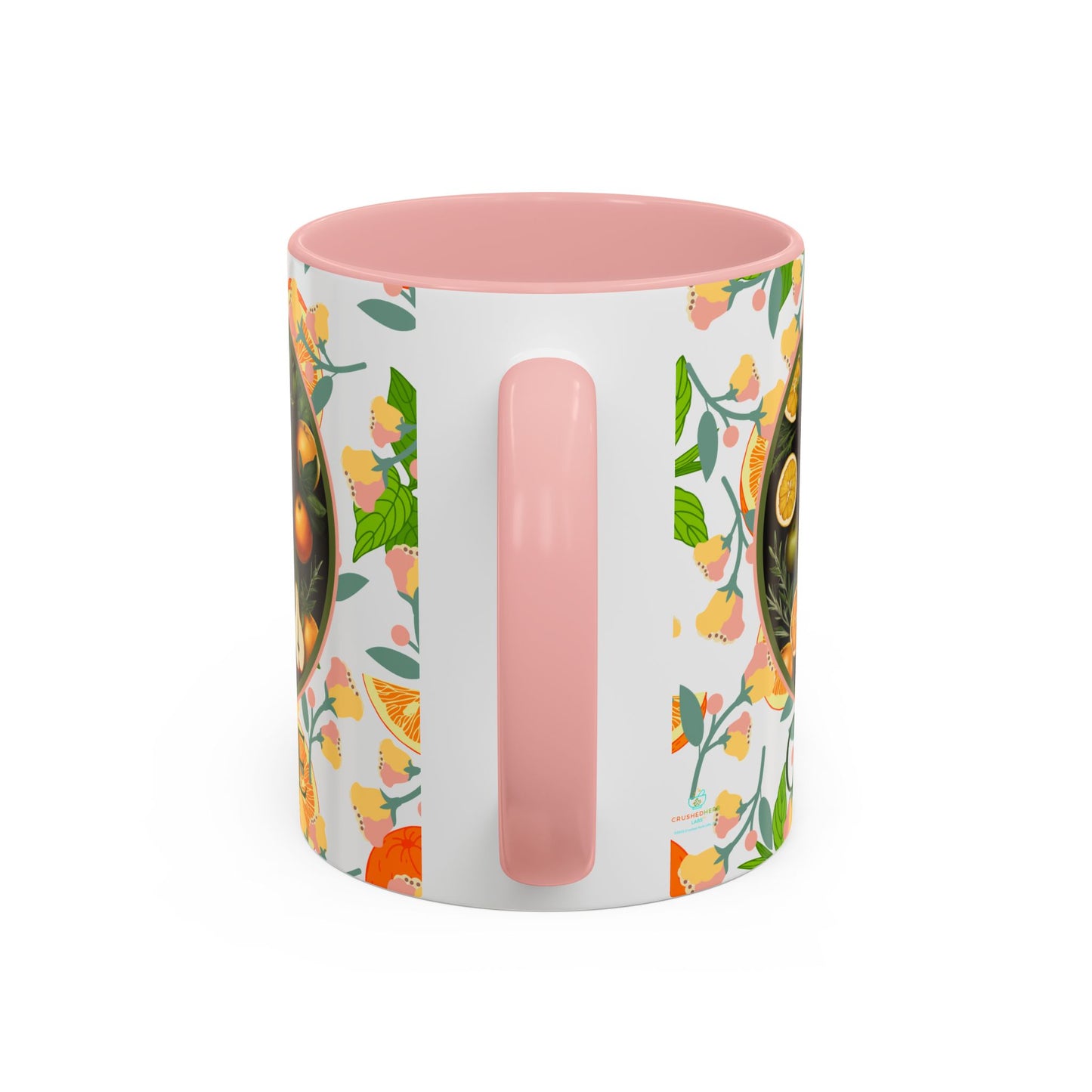 Organically Me Pink and Green Plant Garden Vegan Ceramic Plant Mug with Black woman (11oz) 8 Color Combos