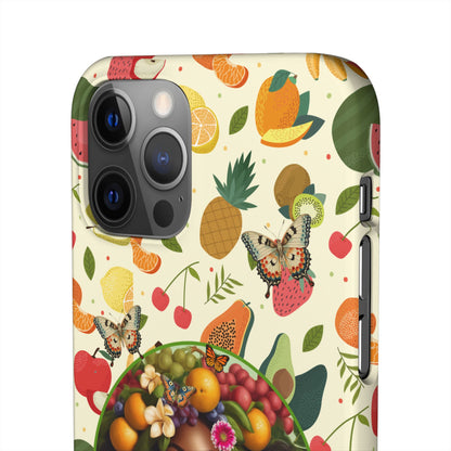 Organically Me Fruit & Veggie Queen Plant Garden Snap Phone Case with Black Woman, for iPhone and Android