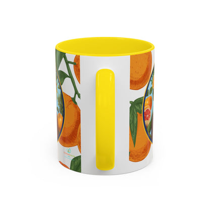 100% Organic Orange Plant Garden Vegan Ceramic Plant Mug with Black woman (11oz) 8 Color Combos