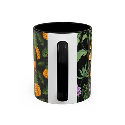 Organically Me A Pineapple Plant Garden Vegan Ceramic Plant Mug with Black woman (11oz)