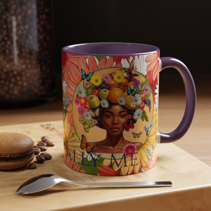 Organically Me Gerber Joy3 Plant Garden Vegan Ceramic Plant Mug with Woman (11oz) 8 Color Combos