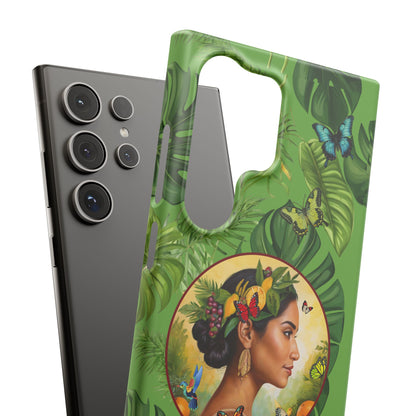 Organically Me A Monstera Butterfly Garden Snap Phone Case with Woman, Veggie Chic for Androids and iPhone models