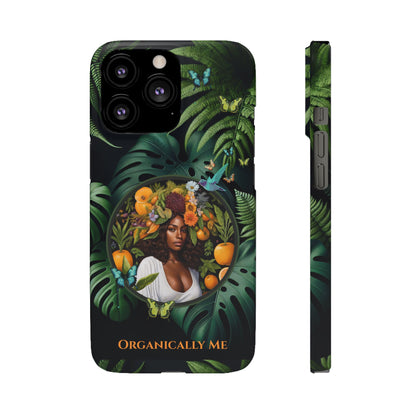 100% Organic A Fern Monstera Plant Garden Snap Phone Case with Black Woman, for iPhone and Android Models