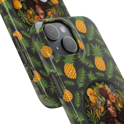 Organically Me A Pineapple Plant Garden Snap Case with Black Woman