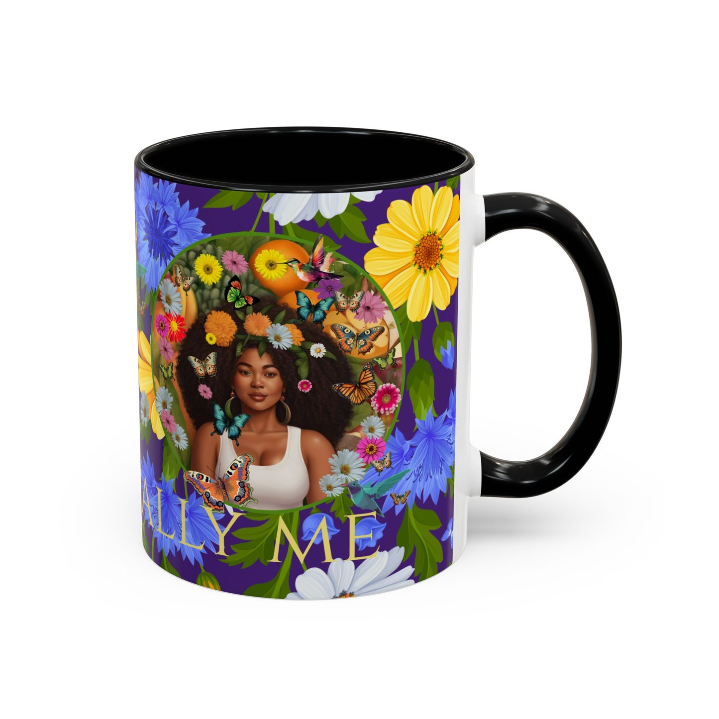 100% Organic Blue Gwen Plant Garden Vegan Ceramic Plant Mug with (11 or 15 oz) 8 Color Combos