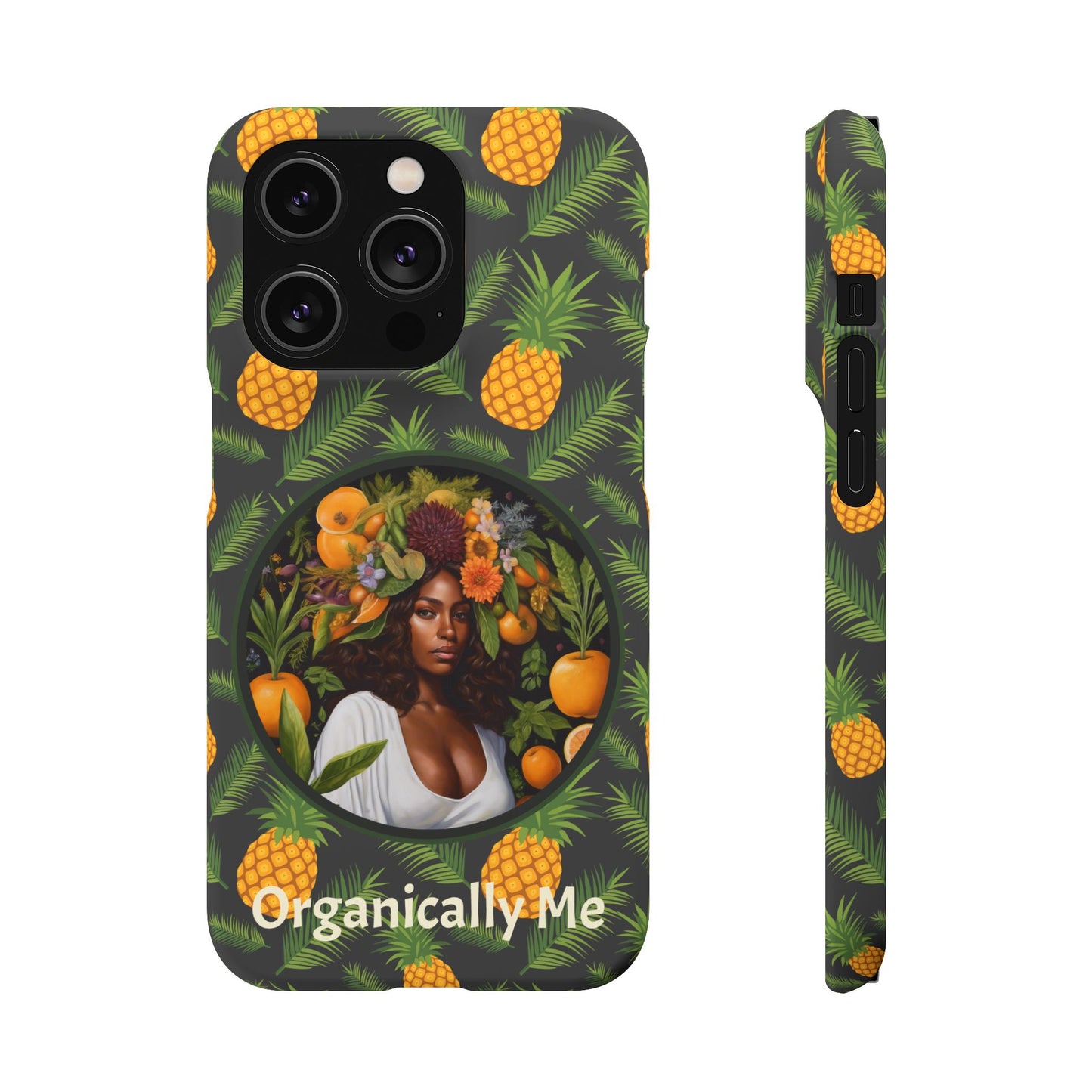 Organically Me A Pineapple Plant Garden Snap Case with Black Woman