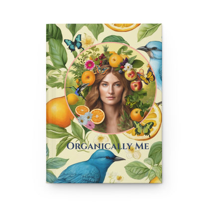 Organically Me A Lemon Bluebird Leda Plant Garden & Vegan Hardcover Journal, Matte 150 pages, Eden Woman