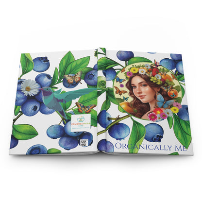 Organically Me Blueberry Plant2 Garden & Vegan Hardcover Journal, Matte 150 pages