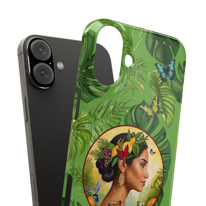 Organically Me A Monstera Butterfly Garden Snap Phone Case with Woman, Veggie Chic for Androids and iPhone models