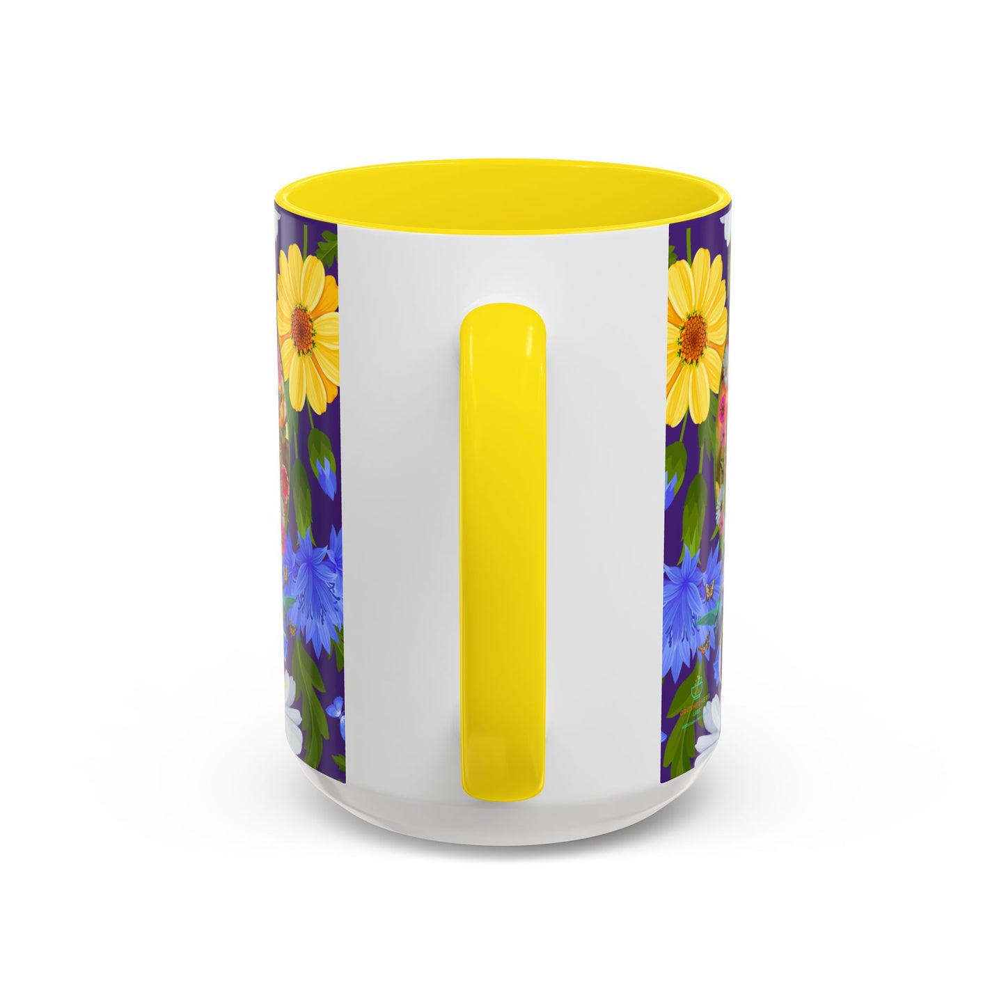 100% Organic Blue Gwen Plant Garden Vegan Ceramic Plant Mug with (11 or 15 oz) 8 Color Combos