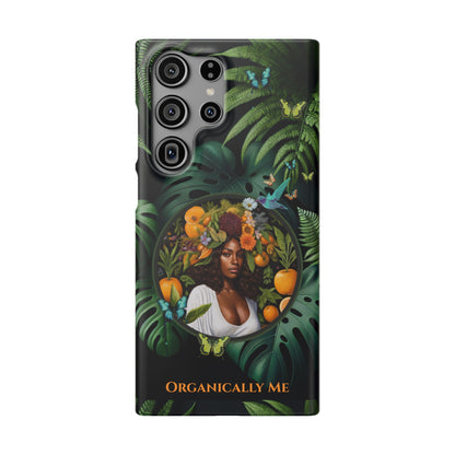 100% Organic A Fern Monstera Plant Garden Snap Phone Case with Black Woman, for iPhone and Android Models