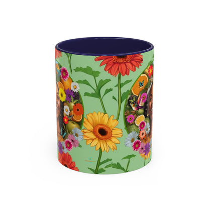 Organically Me A Joy Daisy Plant Garden Vegan Ceramic Plant Mug with Black woman (11oz) 8 Color Combos