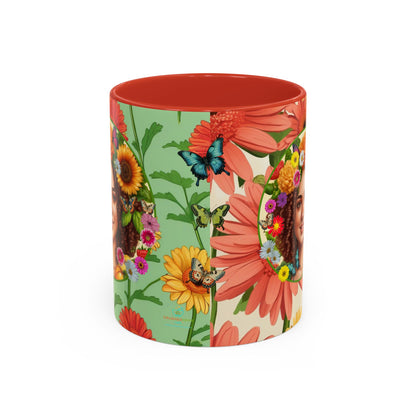 100% Organic Daisy Joy2 Plant Garden Vegan Ceramic Plant Mug Double Sided (11oz) 8 Color Combos