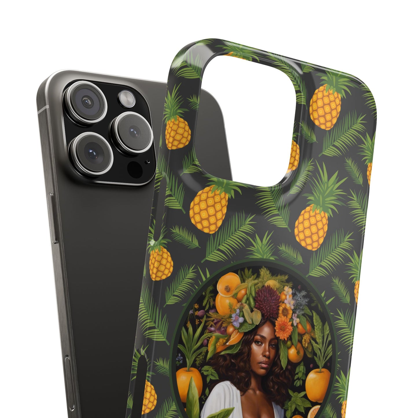 Organically Me A Pineapple Plant Garden Snap Case with Black Woman