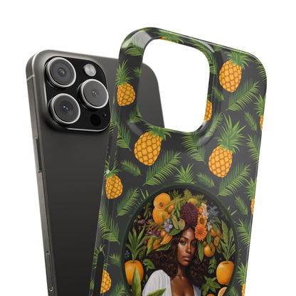 Organically Me A Pineapple Plant Garden Snap Case with Black Woman