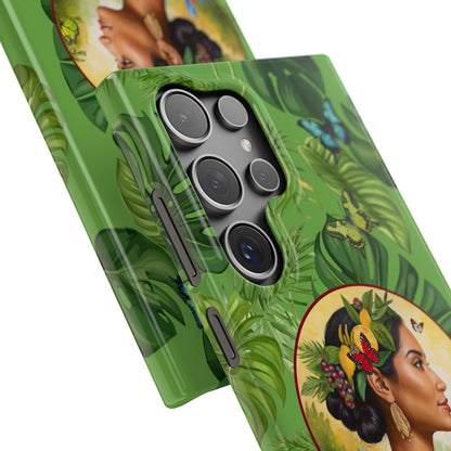 Organically Me A Monstera Butterfly Garden Snap Phone Case with Woman, Veggie Chic for Androids and iPhone models