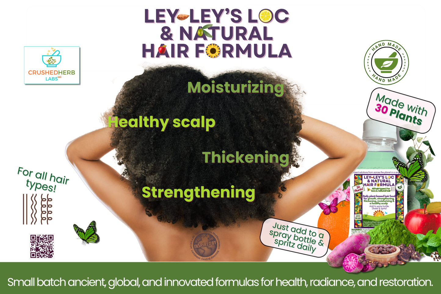 Leyley's Loc & Natural Hair Formula: A Liquid Hair Vitamin Food to Thicken, Refresh & Strengthen Locs, Braids & Natural Curls