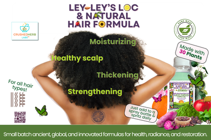 Leyley's Loc & Natural Hair Formula: A Liquid Hair Vitamin Food to Thicken, Refresh & Strengthen Locs, Braids & Natural Curls