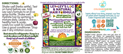 Leyley's Loc & Natural Hair Formula: A Liquid Hair Vitamin Food to Thicken, Refresh & Strengthen Locs, Braids & Natural Curls
