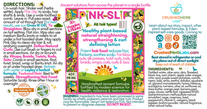 Pink Slip: Plant-Based Straightening, Strengthening, Curl Defining Lotion & Potent Hair Food...NO LYE!